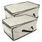 CC Home Furnishings Set of 2 Gray Damask Patterned Soft Storage Bins with Zipper Closure 18"